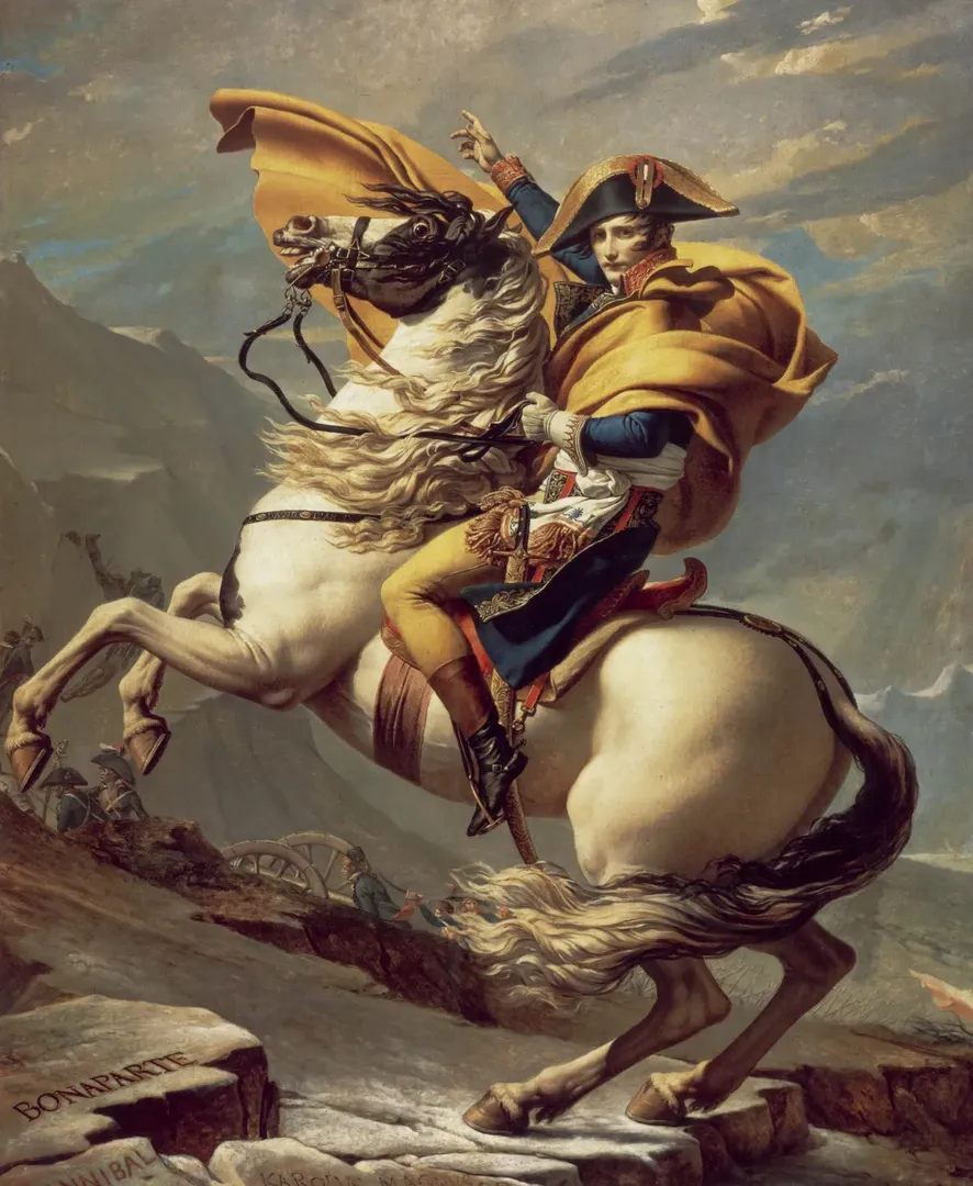 Napoleon Crossing the Alps by Jacques-Louis David, 1801
