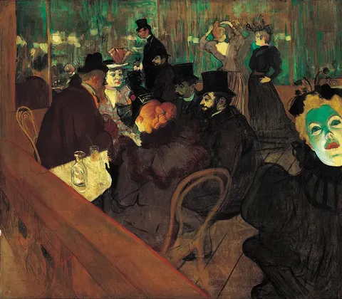 At the Moulin Rouge by Henri de Toulouse-Lautrec