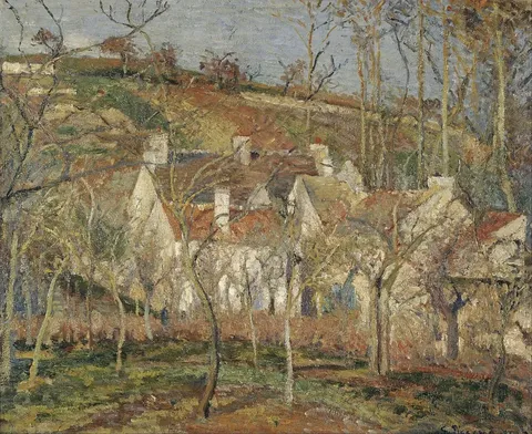 The Red Roofs by Camille Pissarro