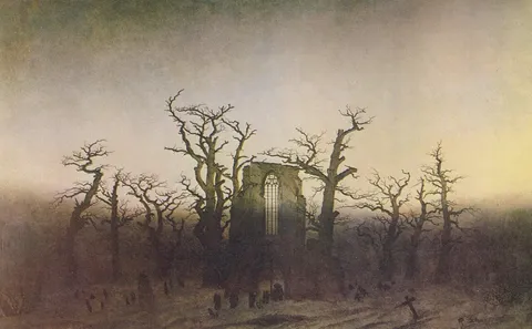 Abbey in the Oakwood by Caspar David Friedrich