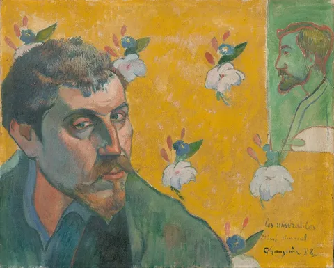 Self-Portrait with Portrait of Émile Bernard (Les Misérables) by Paul Gauguin