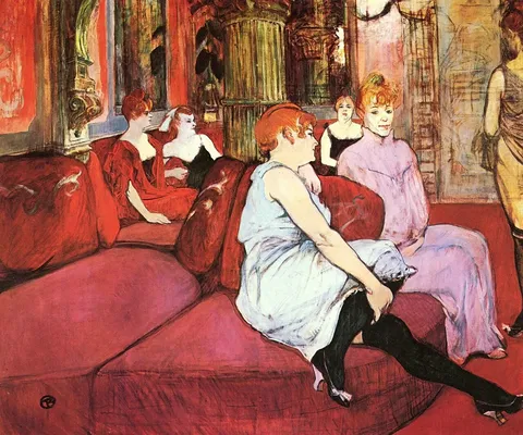 Au Salon de la rue des Moulins by Henri de Toulouse-Lautrec