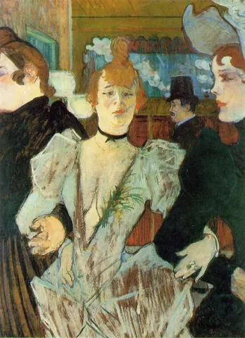 La Goulue arrivant au Moulin Rouge by Henri de Toulouse-Lautrec