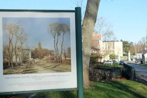 Entrance to the Village of Voisins by Camille Pissarro