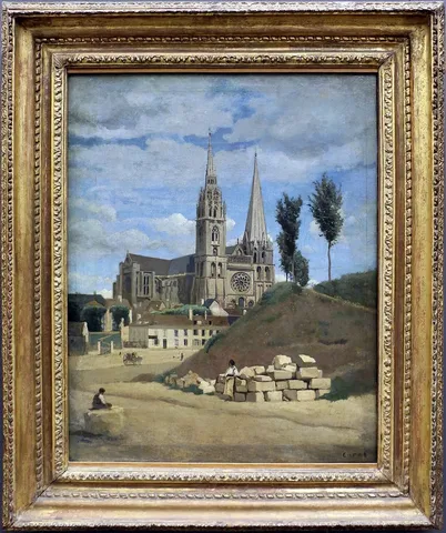 The Cathedral of Chartres by Jean-Baptiste-Camille Corot