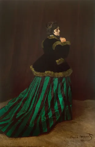 The Woman in the Green Dress by Claude Monet