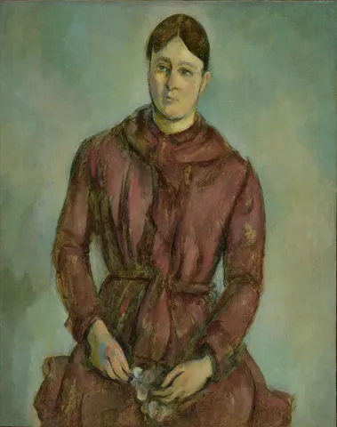 Madame Cézanne in a Red Dress by Paul Cézanne