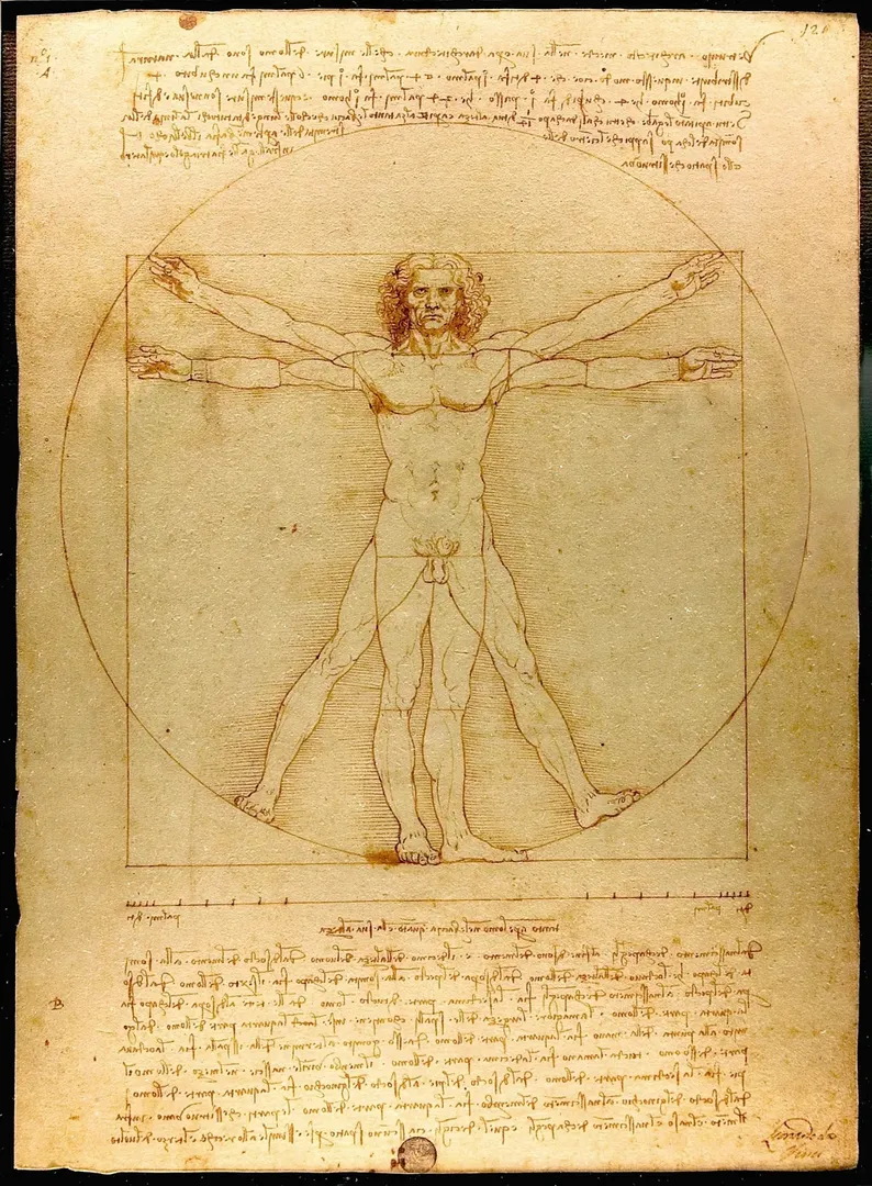 Vitruvian Man by Leonardo da Vinci, 1490