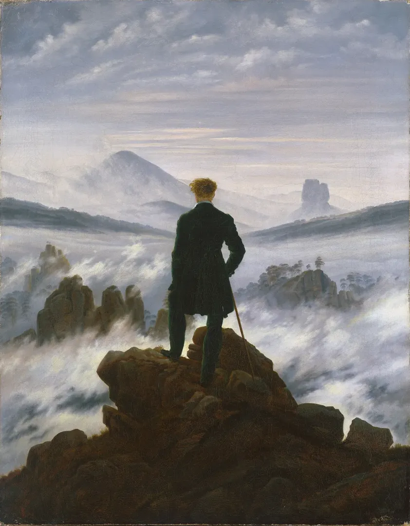 Wanderer above the Sea of Fog by Caspar David Friedrich, 1818