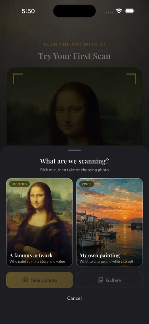 Choose a famous artwork or your own painting
